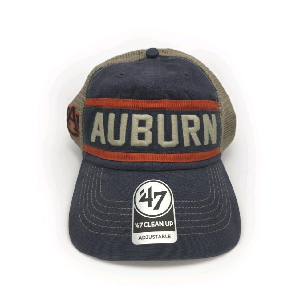 Auburn Tigers '47 Brand Navy Trawler Clean Up Adjustable Trucker Dad Hat
